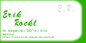 erik rockl business card